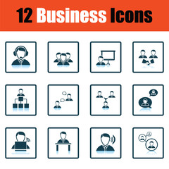 Sticker - Business icon set