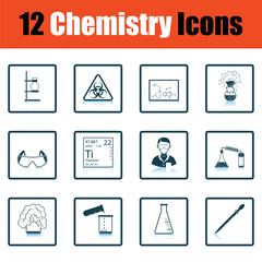 Canvas Print - Chemistry icon set