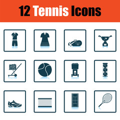 Wall Mural - Tennis icon set