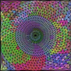 Aufkleber - Pink blue green triangle circle business background