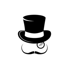 Wall Mural - retro gentleman icon. vector art.