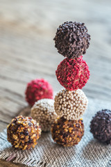 Poster - Colorful belgian truffles