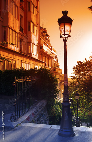 Obraz Dibond latarnia z butte Montmartre