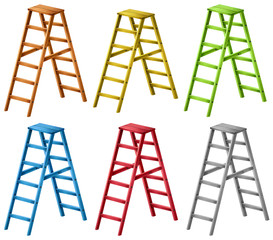 Canvas Print - Ladders in six different colors