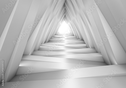 Dekoracja na wymiar  abstrakcyjny-tunel-w-szarych-nutach-swiatlo-na-koncu-tunelu