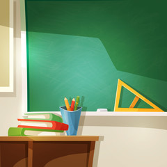 Poster - Classroom Cartoon Illustration 