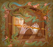 Dreamful Melody. Oil Painting On Wood.