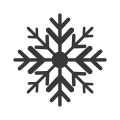 Canvas Print - snowflake winter isolated icon