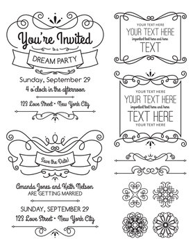 Swirl Invitations and Elements