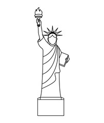 Canvas Print - liberty statue isolated icon