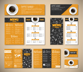 Wall Mural - Set coffee corporate identity