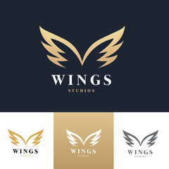 Wall Mural - Wings Logo, Eagle wing logo,bird symbol,freedom logo, Sport logo,vector logo template.