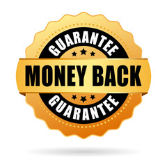 Poster - Money back gold icon