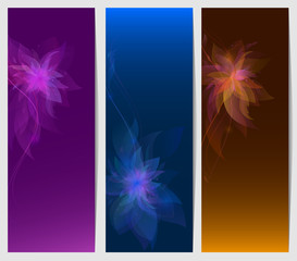 Wall Mural - Flower vector background brochure template.