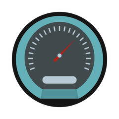 Poster - speedometer icon in flat style on a white background