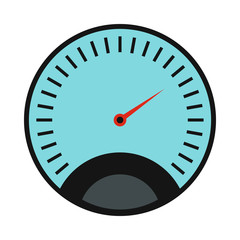 Poster - speedometer icon in flat style on a white background