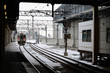 Japanese train coming to platform, Sapporo, Japan