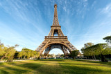 Fototapeta Paryż - Eiffel tower at morning time in Paris, France. 
