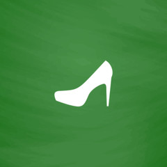 Poster - female shoes, web icon. vector design