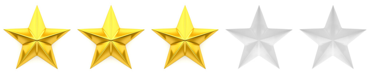 Wall Mural - Zero to five star review or rating