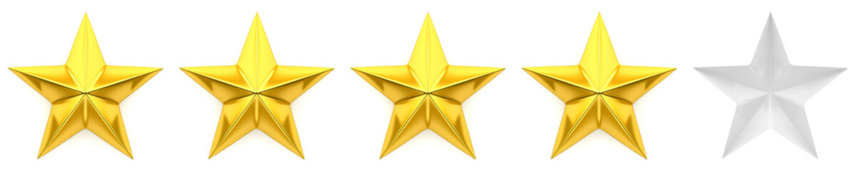 Wall Mural - Zero to five star review or rating
