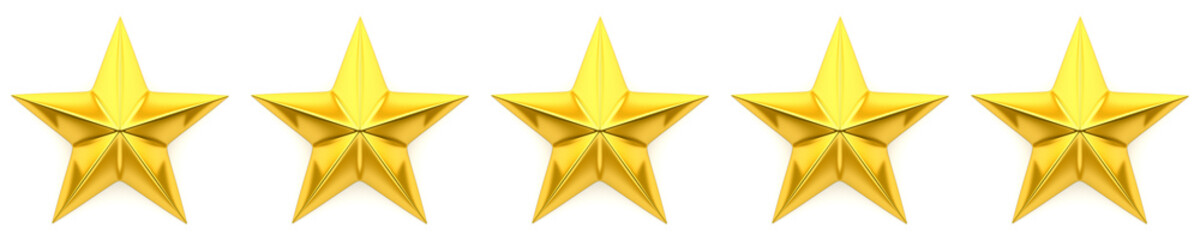 Wall Mural - Zero to five star review or rating