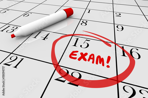 Fotografie, Obraz Exam Test School Final Physical Checkup Doctor Calendar 3d Illus