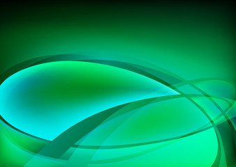 Wall Mural - abstract curve background green