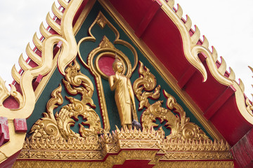 the golden temple roof in thai temple