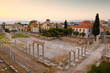 Remains of the Roman Agora in Athens, Greece.