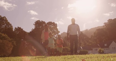 Poster - Family walking and jumping