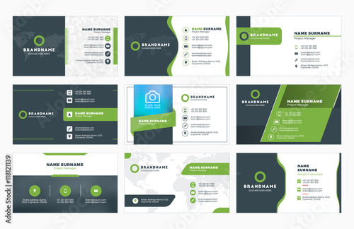 Cuadros en Lienzo Set of modern business card print templates