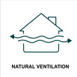 natural ventilation icon
