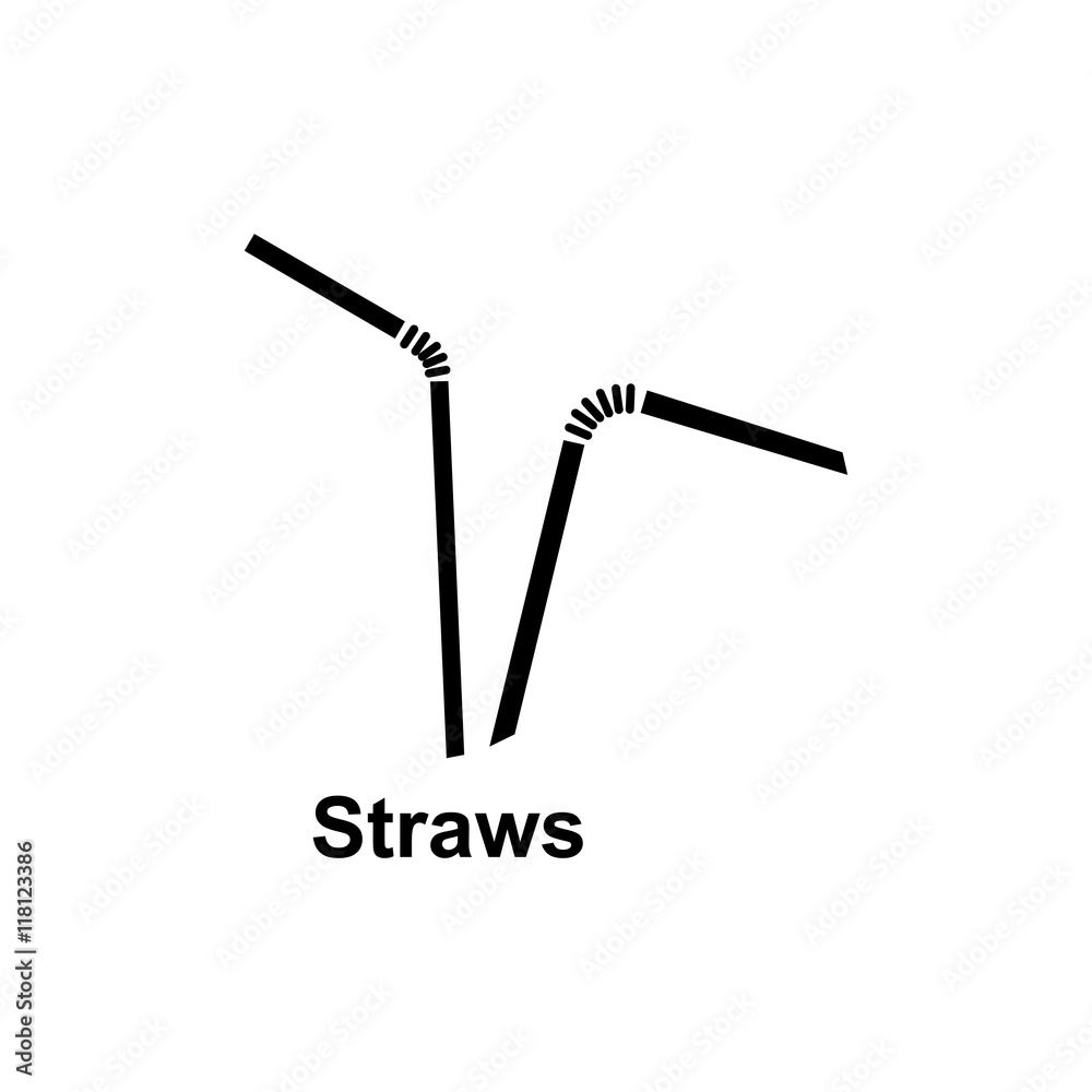 straws icon Stock Vector | Adobe Stock