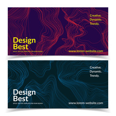 Poster - Abstract banners. Liquid lines design. Eps10 vector template.