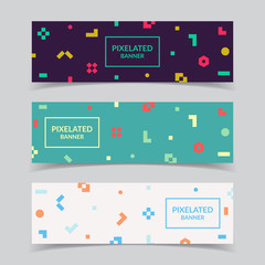Poster - Futuristic banners set. Simple geometric shapes composition. Eps10 vector illustration.