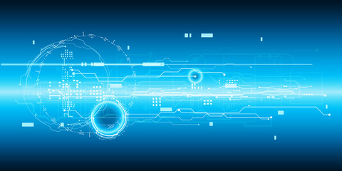 Wall Mural - HUD interface concept futuristic virtual graphic touch user