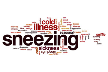 Poster - Sneezing word cloud