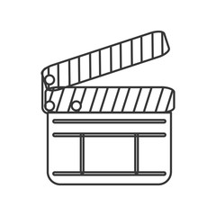 Wall Mural - flat design single clapperboard icon vector illustration