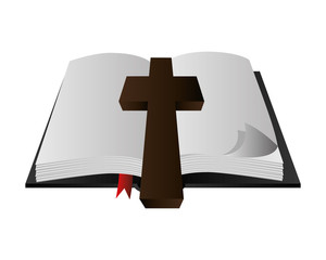 flat design holy bible icon vector illustration