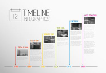 Poster - vector infographic typography timeline report template