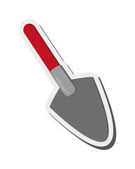 Wall Mural - flat design single trowel icon vector illustration