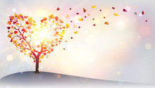 Autumn In Love - Tree In A Heart Shape
