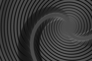 Poster - 3d rendering of abstract reflective spiral surface
