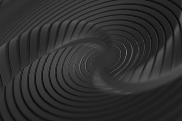 Poster - 3d rendering of abstract reflective spiral surface