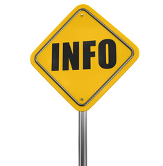 Poster - Info road sign. Image with clipping path