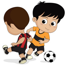 Cartoon Soccer Kids.