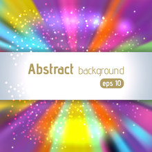 Background With Colorful Light Rays. Abstract Backdrop. 