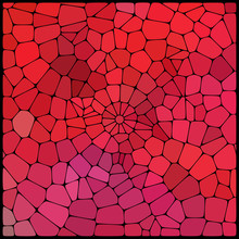 Abstract Background Consisting Of Red Geometrical Shapes