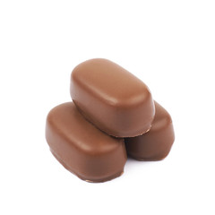 Sticker - Chocolate coated toffee candy isolated